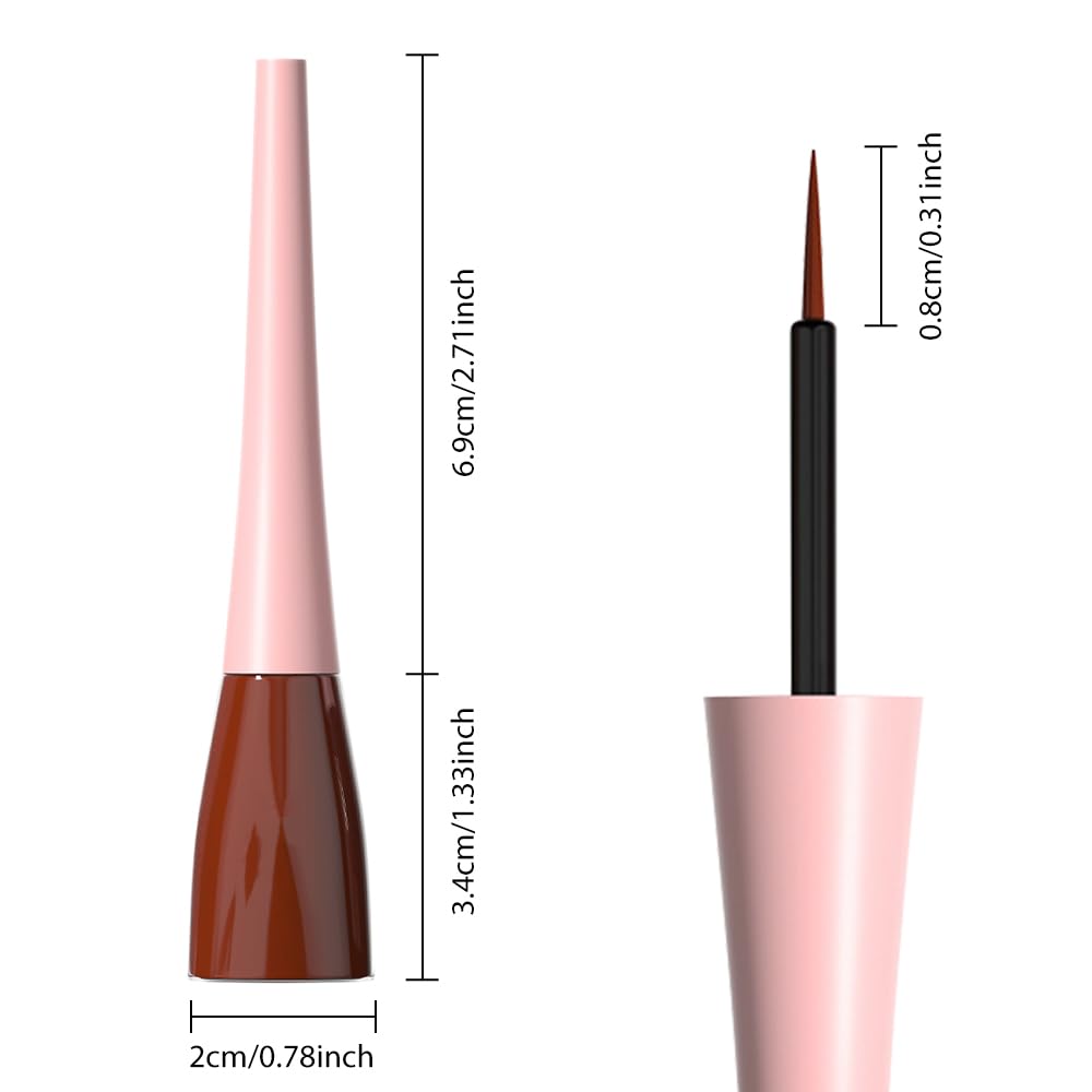 evpct 1Pcs Maroon Liquid Eyeliner Makeup Waterproof Maroon Eye Liners for Women, Eyes Wing Eyeliner Stamps Shapes Colored Eyeliner delineador de ojos a prueba de agua contra el agua blanco para ojos