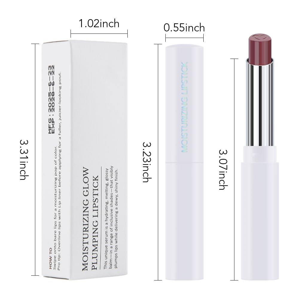 1Pcs Tinted Lip Balm Moisturizing Lipstick – Waterproof Hydrating Matte Lip Balm for Women, Creamy Natural Color Stain for Dry Lips, Soft Matte Finish with Subtle Scent (#04 Mauve)