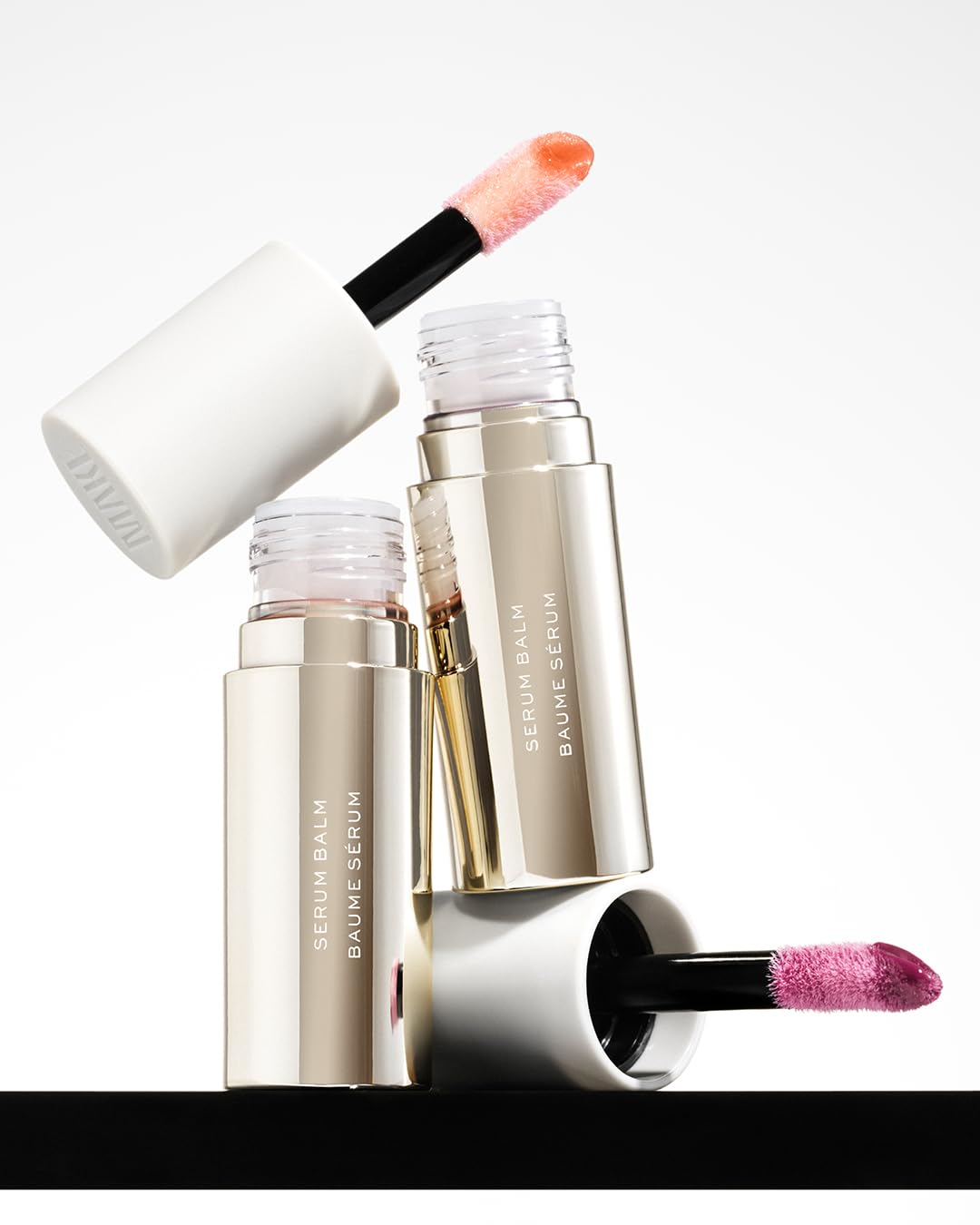 MAKE Beauty Serum Balm Hydrating Lip Oil. Vegan Moisturizing Lip Gloss with Plumping Effect. Lip Treatment Cream for Soft, Smooth, Shiny Lips - Shade, Pink Cerise