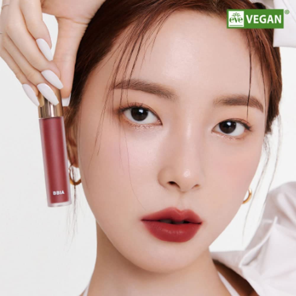 BBIA Last Velvet Tint - Soft & Creamy Matte Finish Lip Stain, Blur Effect with Velvety Texture, Long-Lasting, High Pigment, Lightweight, Non-Drying, Vegan, Korean Lip Makeup (V15 EDGE BOSS)