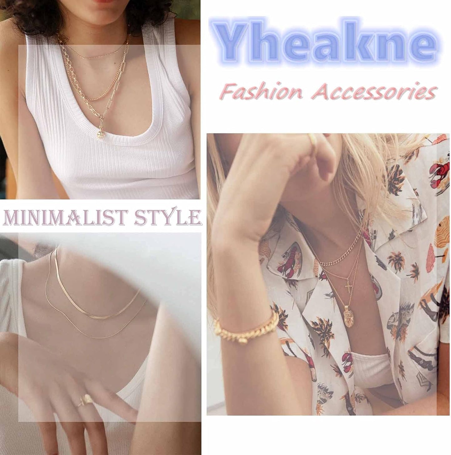 Boho Long Pearl Necklace Gold Lariat Y Necklace Choker Pearl Pendant Necklace Vintage Minimalist Necklace Chain Jewelry for Women and Girls