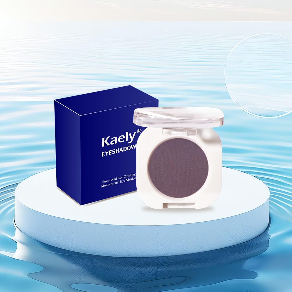 Single Matte Eye Shadow Palette Makeup, Eggplant Matte Eyeshadow for Women, Monochrome Eye Shadow Makeup, Pigmented Waterproof Sombras Para Ojos, Vegan, Talc, Paraben & Cruelty Free, 15