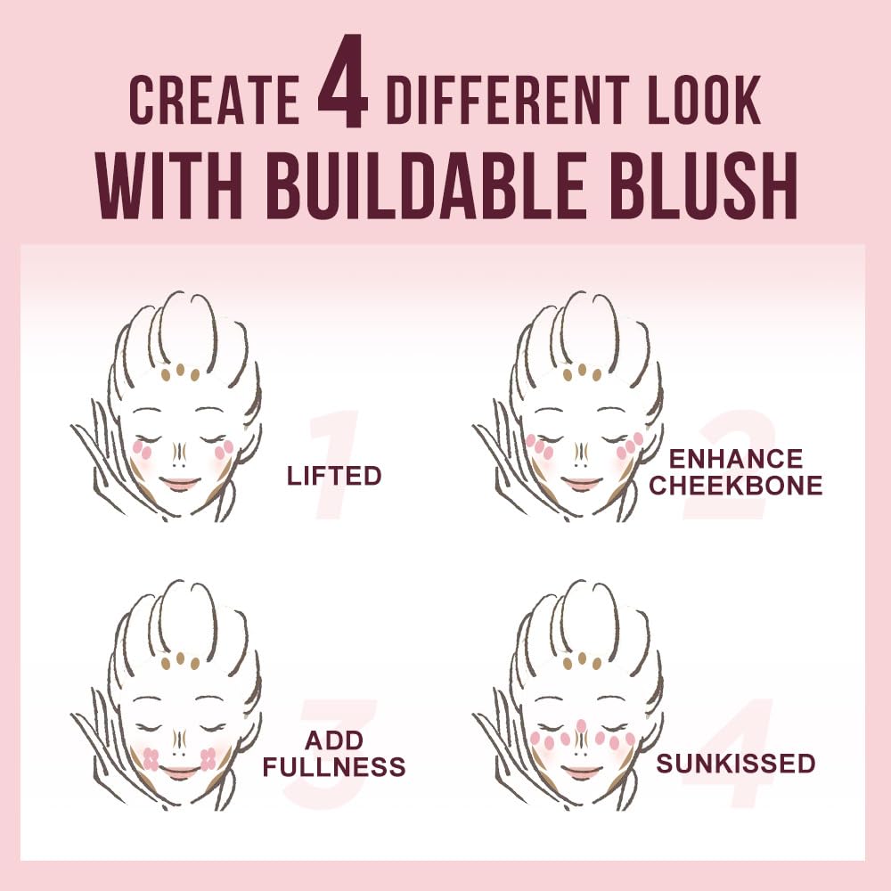 Multi-Use Waterproof Highlighter Stick with Brush – Unidollss 3-in-1 Cream Contour, Bronzer & Blush Stick for Cheeks, Eyes & Lips, Long-Lasting Glow, Easy Application(10 FIRST DATE)