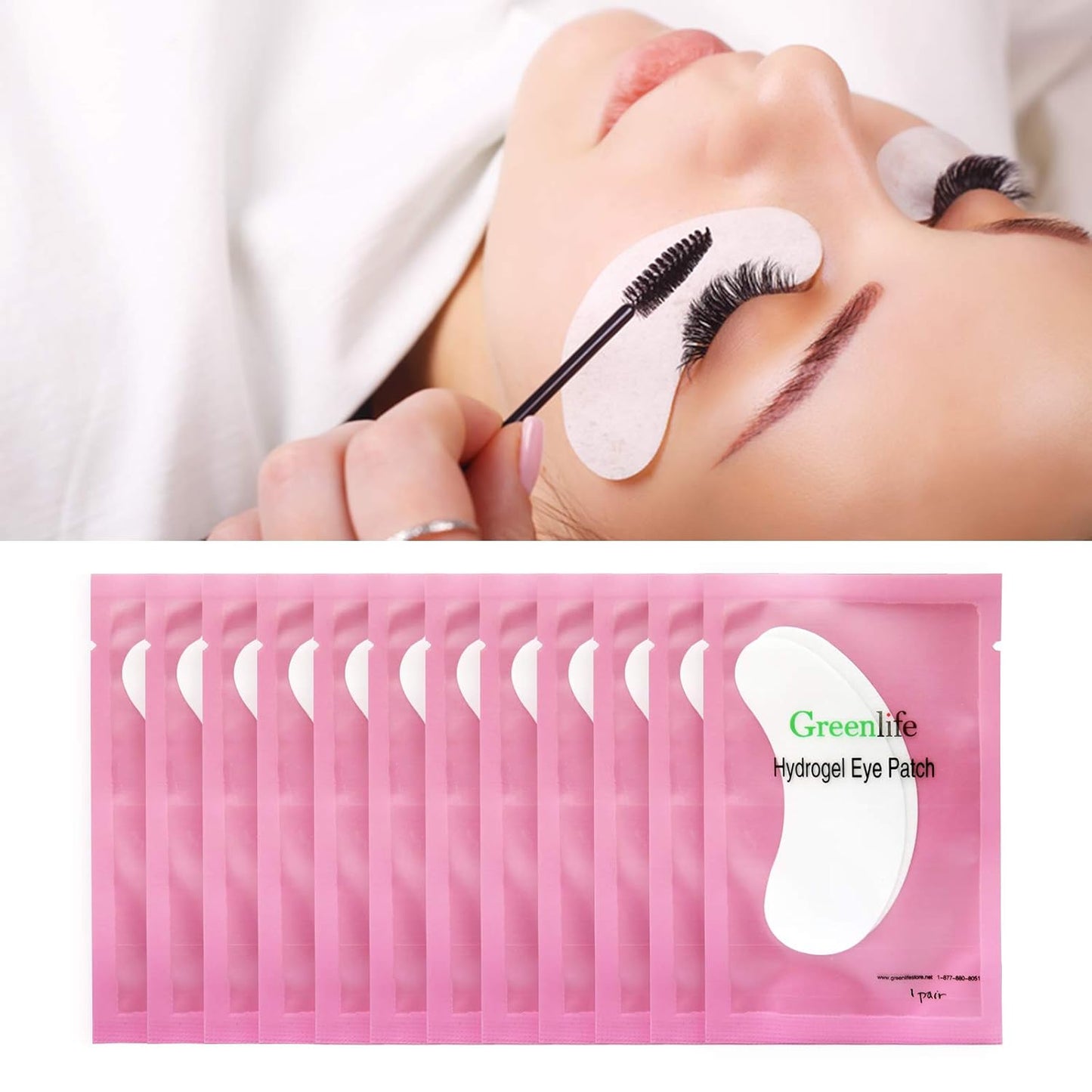 150 pairs GreenLife 100% Naturel Eyelash Extension Under Eye Gel Pads patches kit Collagen (50 150 300 Pairs) with Aloe Vera Hydrogel Eye Patches set for Eyelash Extension Supplies Tools