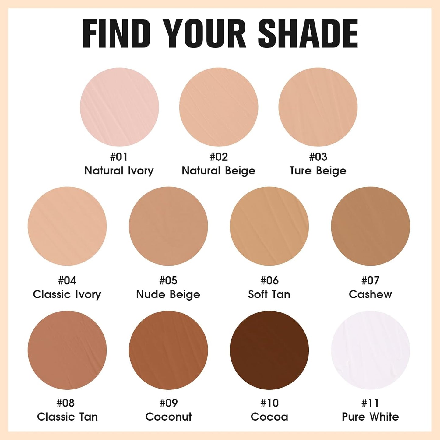 UCANBE Matte Liquid Foundation with Brush, Skincare Serum Foundation Face Makeup with Hyaluronic Acid, Medium to Full Coverage Waterproof Oil Control Longwear, for Mature Skin, Cocoa, 1 fl. oz.