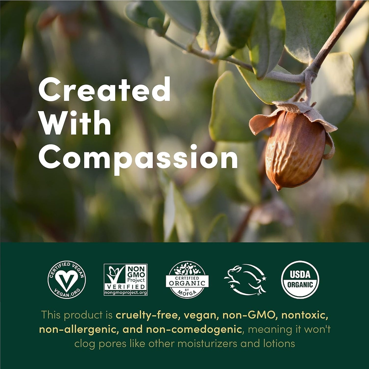 HobaCare Natural Organic Jojoba Oil for Hair, Skincare, Face, Body, Scalp, Nails, Beard Care, Skin Massage – Unrefined Carrier Oil – 100% Pure, Hexane Free, Moisturizing (8.45 oz)