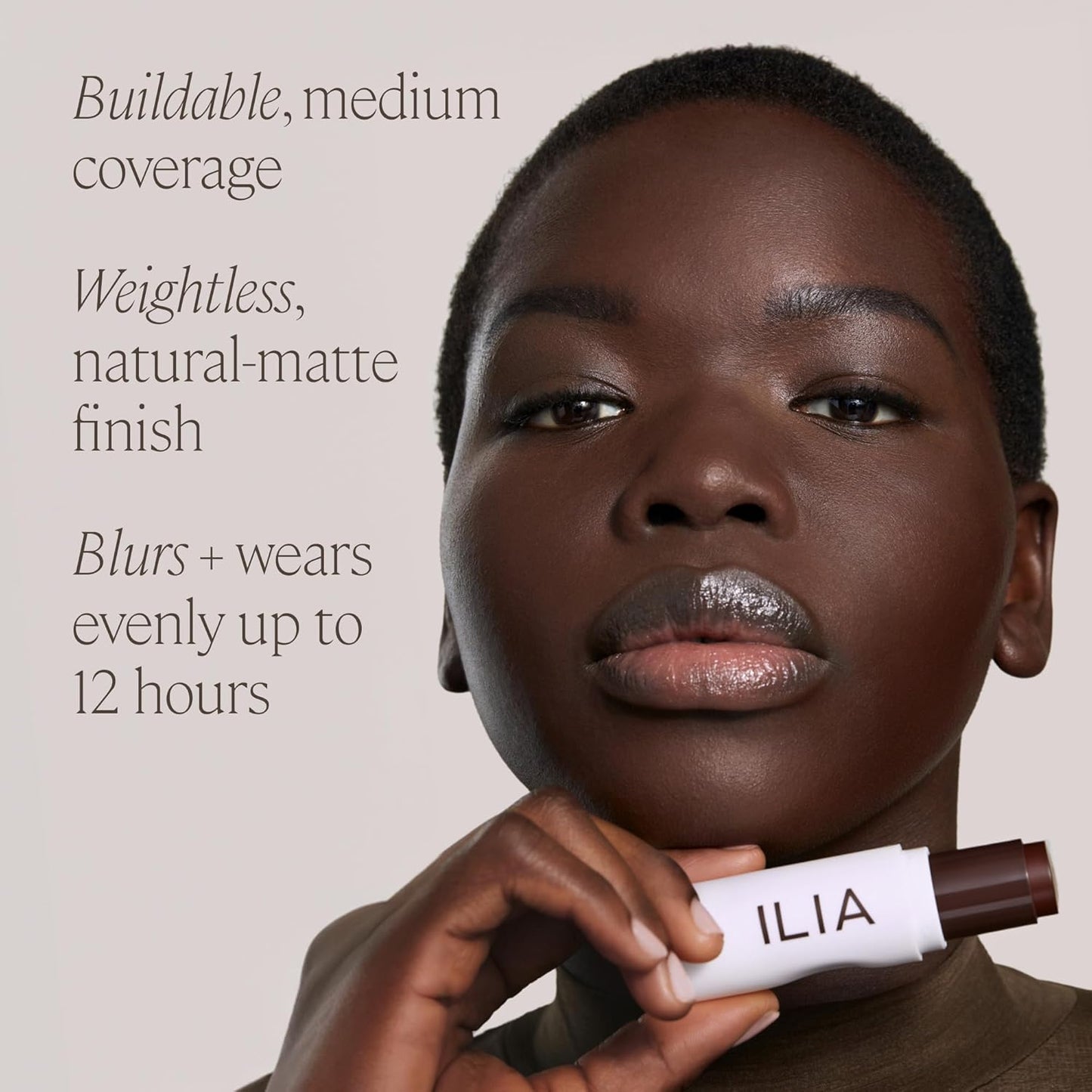 ILIA - Skin Rewind Complexion Stick - Foundation + Concealer + Skincare | Non-Toxic, Vegan, Cruelty-Free, Clean Makeup (36C - Padauk, 0.35 oz | 10 g)
