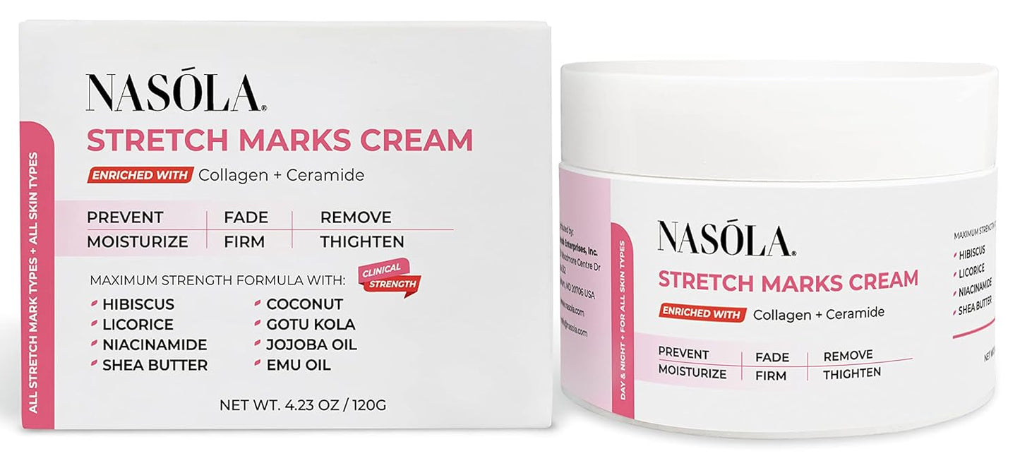 Stretch Mark Cream for Pregnancy, Eliminate and Prevent Deep Stretch Marks, Moisturizer Belly Cream for Pregnancy and Scars Removal With Enriched Collagen and Ceramide, 4.23 Oz