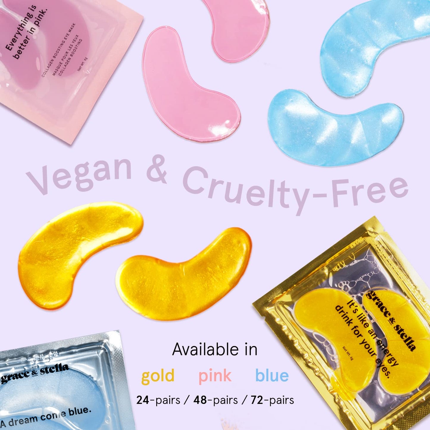 grace & stella Award Winning Under Eye Mask (Pink, 24 Pairs) Reduce Dark Circles, Puffy Eyes, Undereye Bags, Wrinkles - Gel Under Eye Patches - Birthday Gifts for Women - Vegan Cruelty-Free Self Care