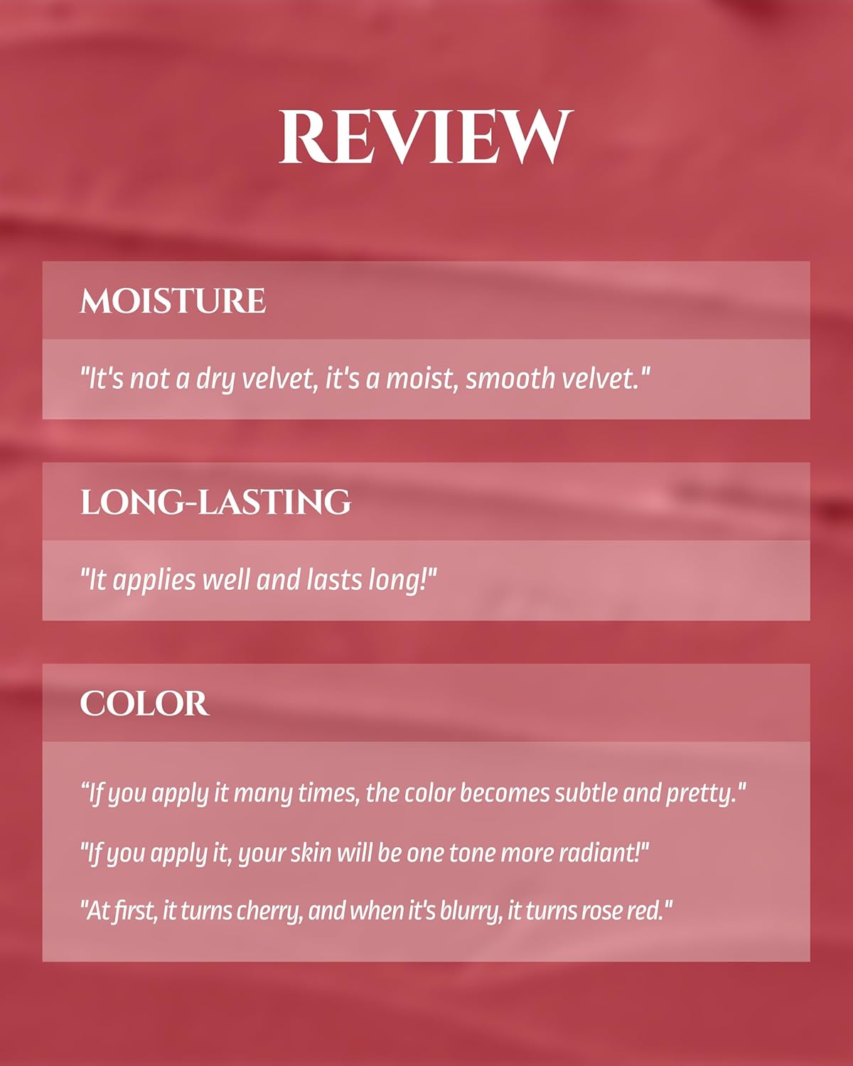 HEVVYMAKEUP Blurring Effect Lip Tint - Airy Velvet Matte Lips - Vegan, Longwear, Vibrant, Buildable Creamy Soft Texture - Korean Lip Makeup, Dear Sorbet, 0.13 fl.oz.