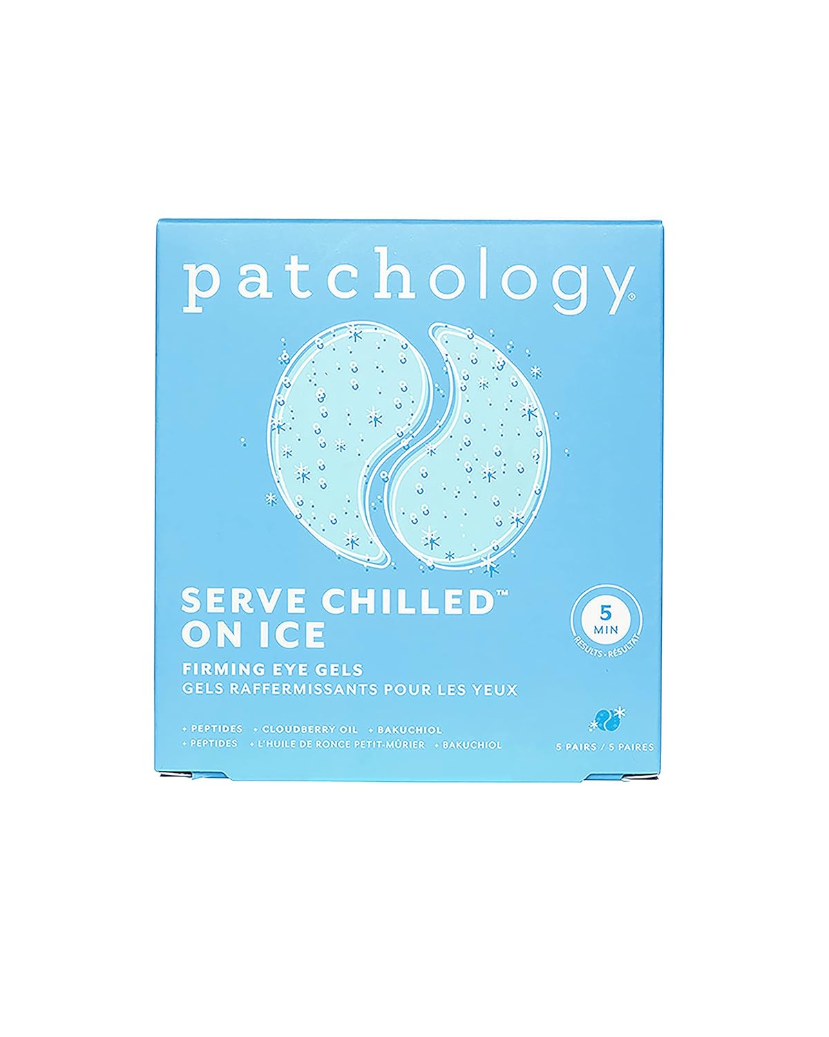 Iced Cooling Under Eye Gel Pads with Peptides, Cloudberry Oil and Bakuchiol. Cool eye gels to firm skin and soothe, reduce fine lines and under eye bags by Patchology - 15 Pair Jar