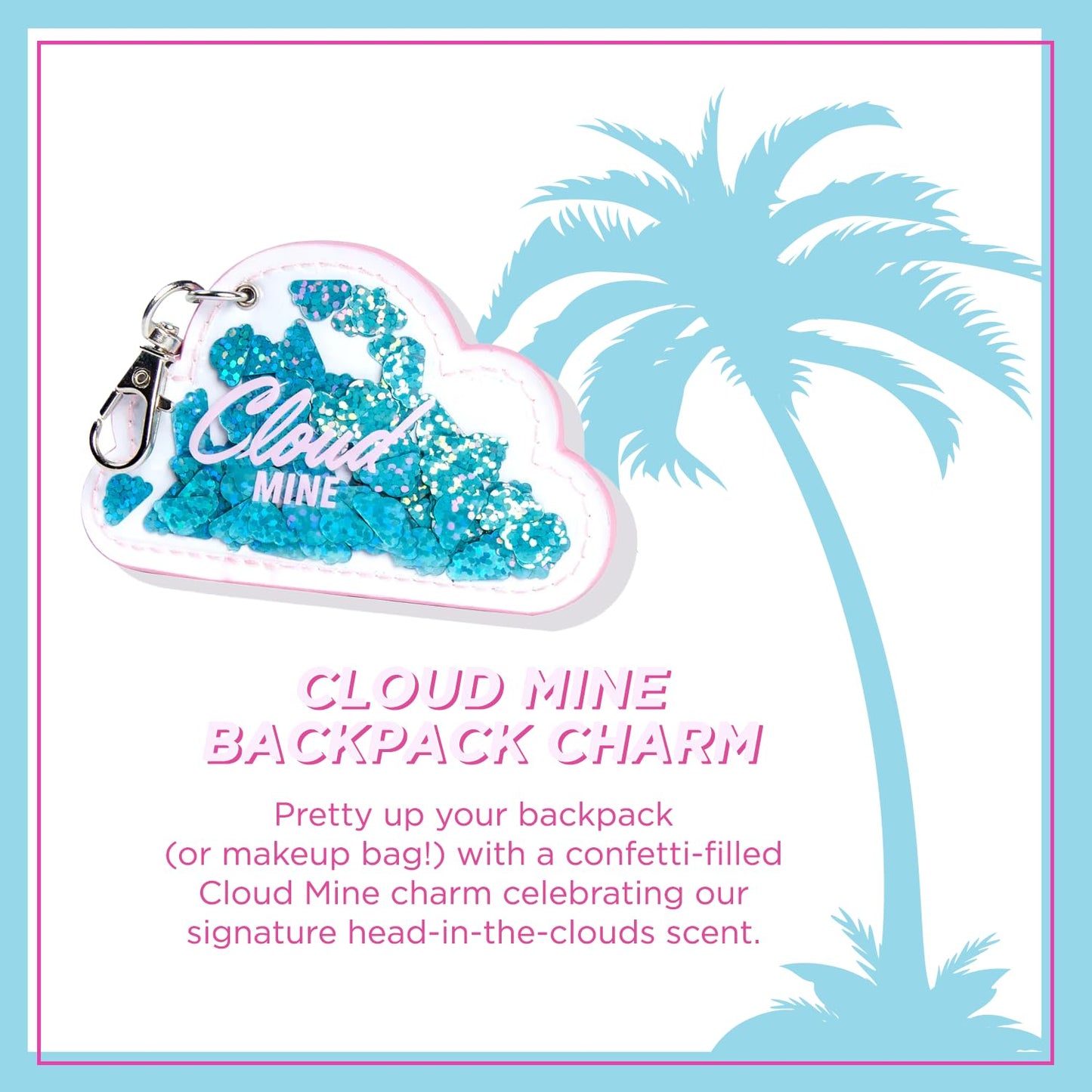 Petite 'n Pretty New Makeup Set - Featherlight Clear Mascara & Brow Gel, Glo$$ Balm, Cloud Mine Backpack, Biodegradable Blotting Sheets + Makeup Bag for Kids, Tweens and Teens