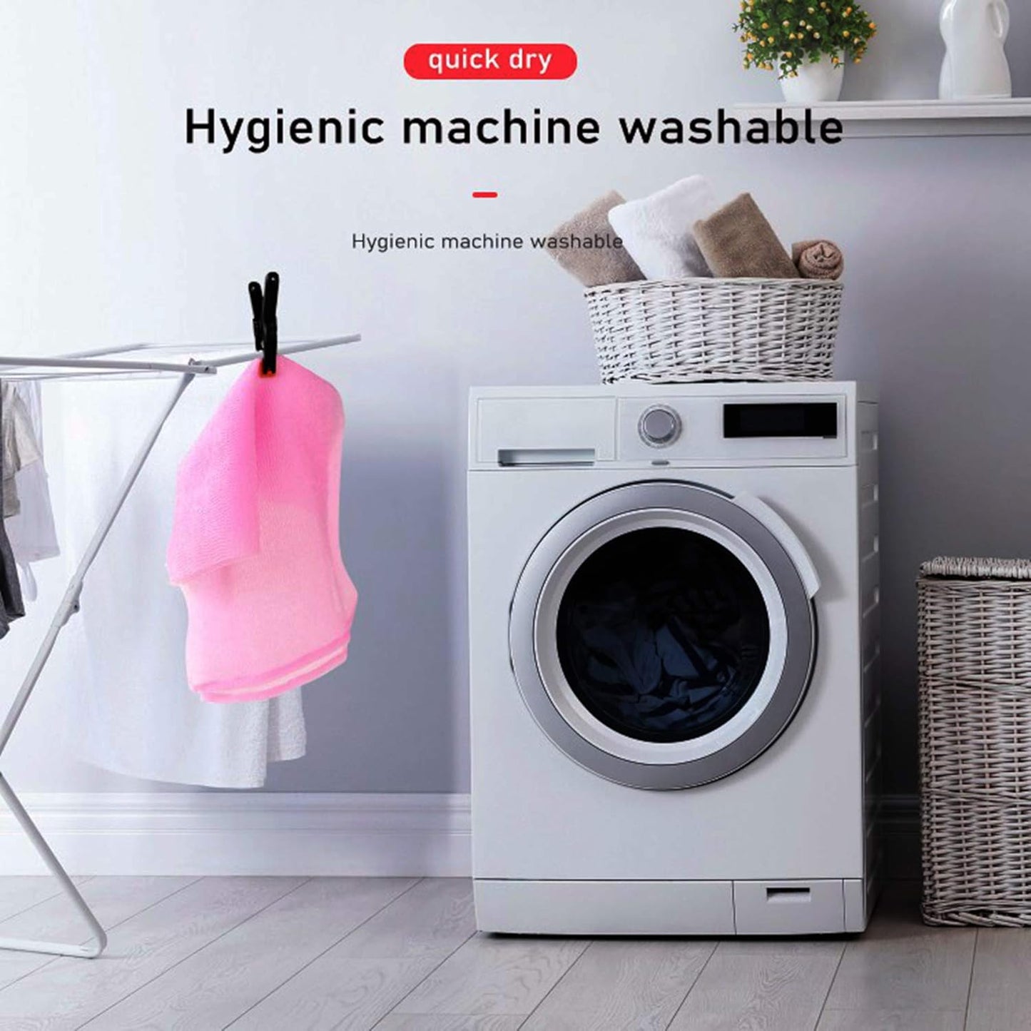 ARCH&M Japanese Beauty Skin Cloth (3 Pack) | Exfoliating Towel & Korean Body Scrubber for a Spa-Like Experience at Home (Navy-Blue x 3)