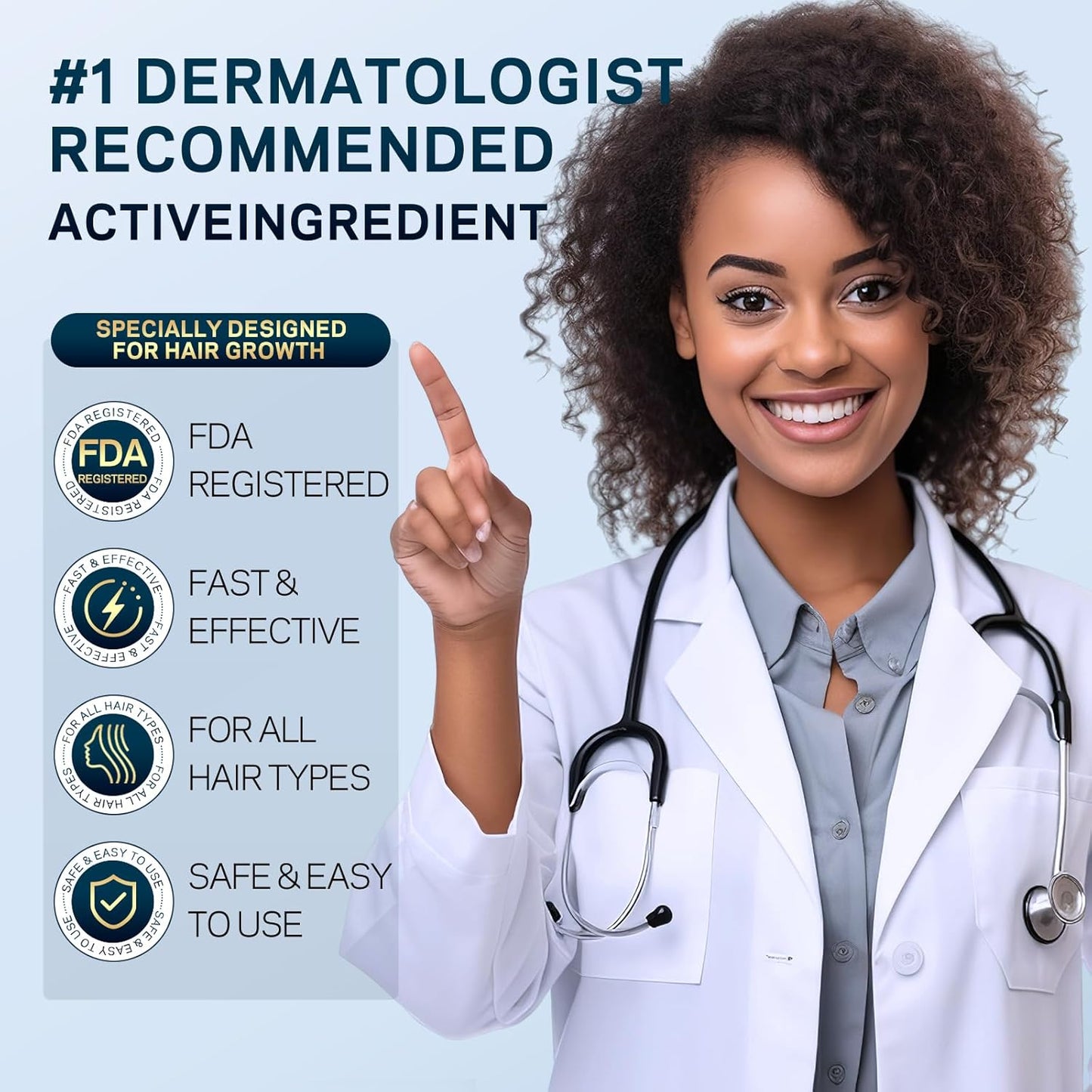 5% Minoxidil for Men and Women, Minoxidil Hair Growth Serum with Rosemary, Biotin - for Hair Regrowth, Beard Growth,Thicker, Fuller Hair,Hair Loss Treatment