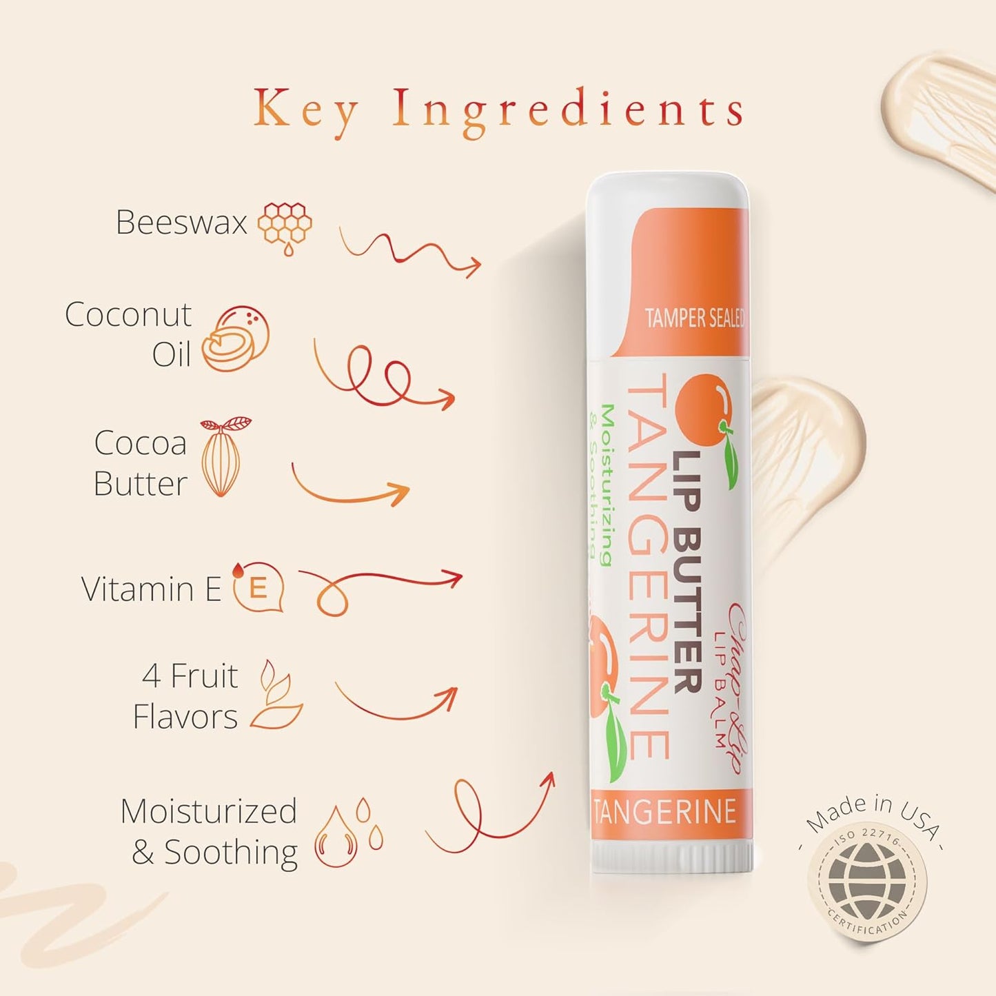 CHAP-LIP Original Lip Balm Hydrating Bulk Chap Stick with Fruit Flavors, Coconut Oil, Cocoa Butter - Christmas Gift Stocking Stuffers Lip Therapy Pack for Men and Women - Made in USA, 24 Pack x 12 Box