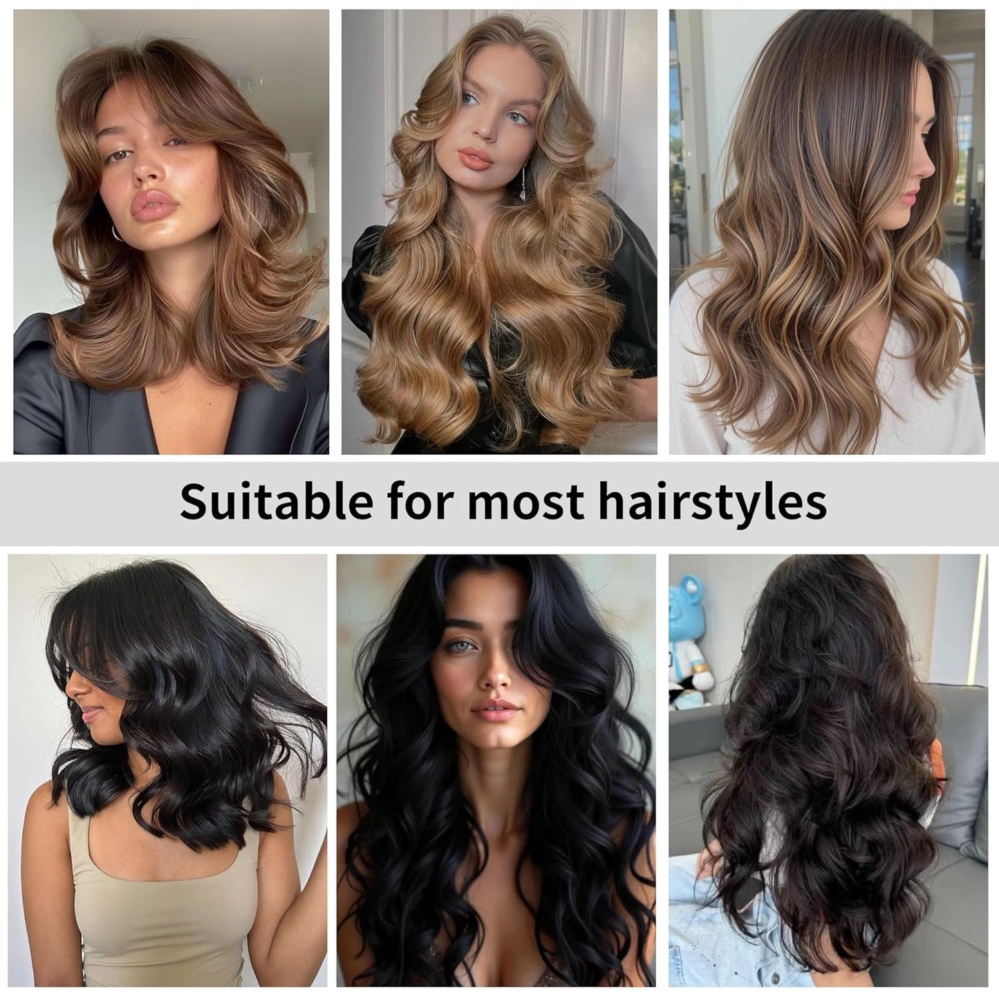 2 Pack Heatless Curling Scrunchie, Heatless Hair Curler Overnight to Sleep In, No Heat Curls for Long Hair, Soft Silk Lazy Sleep Hair Roller Headband (Black+Brown Leopard)