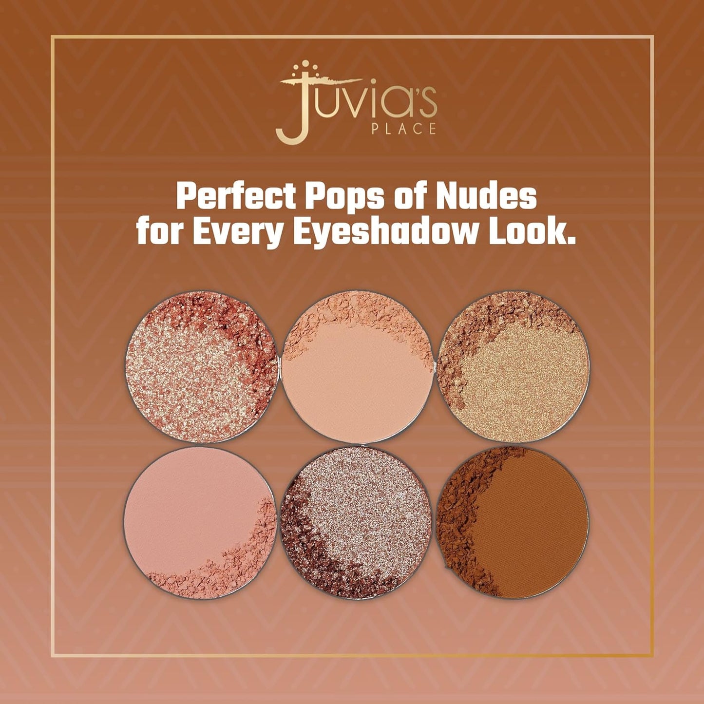 Juvia's Place Palette The Nudes - Neutral Hues, Blush, Sand, & Shimmer, Professional Eye Makeup, Pigmented Palette for Eye Color & Shine, Pressed, Shades of 6