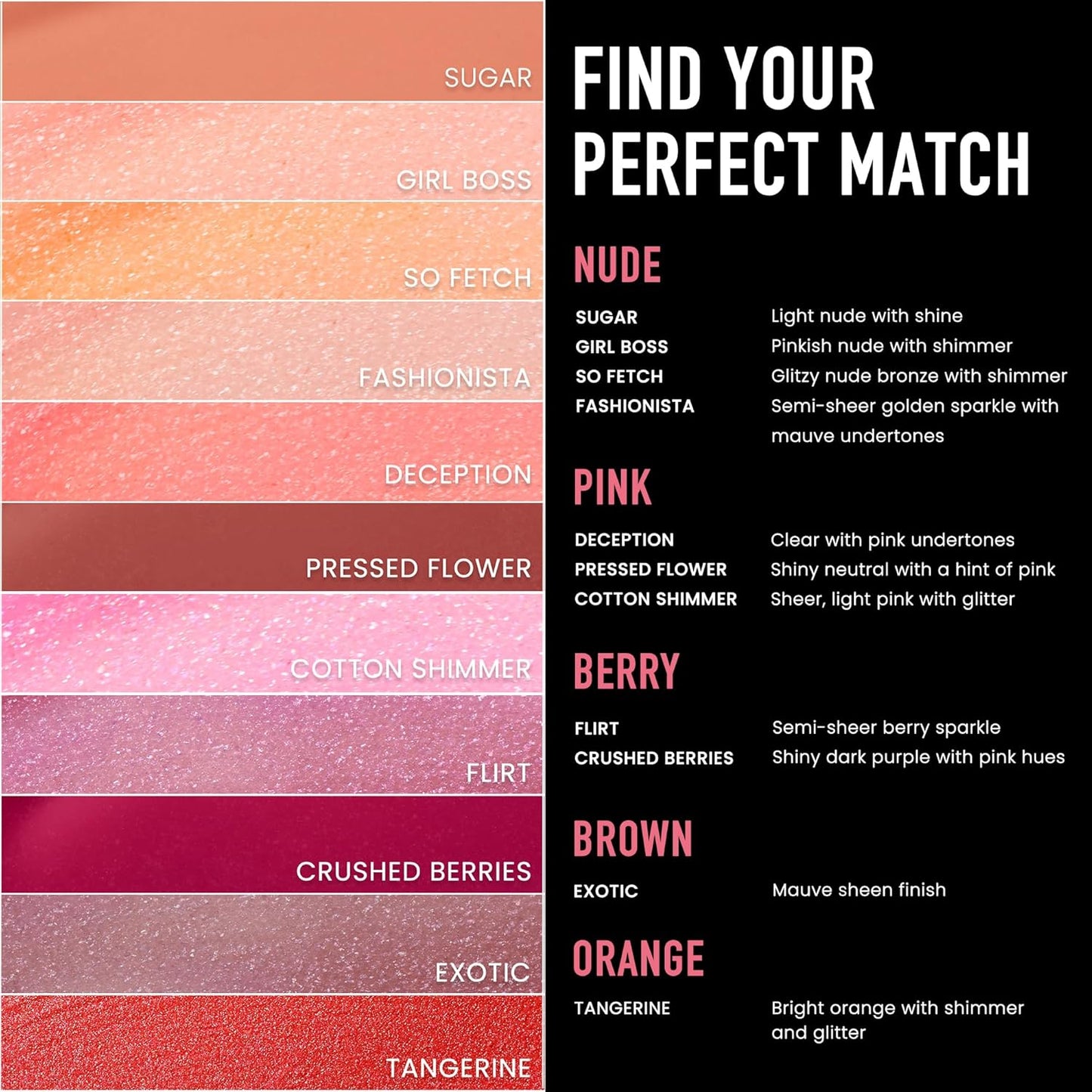 Frankie Rose Cosmetics Lip Gloss | Non-Sticky Formula, Long Lasting Gloss Shimmer, Bold Pigment & Hydrating Gloss of Lips, Girl Boss Shimmer Lip Gloss, 20g