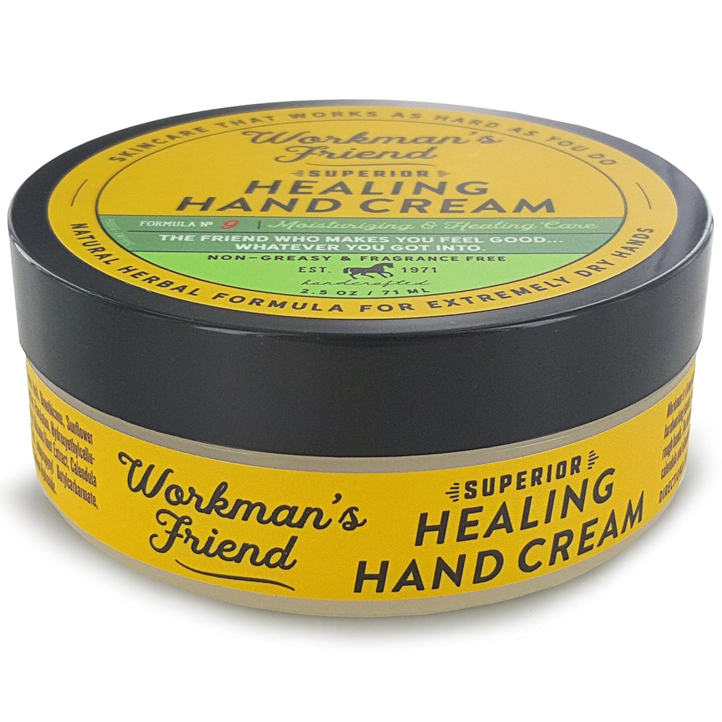 WORKMAN'S FRIEND Superior Healing Hand Cream - Intense Moisturizer - Heals Extremely Dry & Cracked Skin - 2.5 ounce