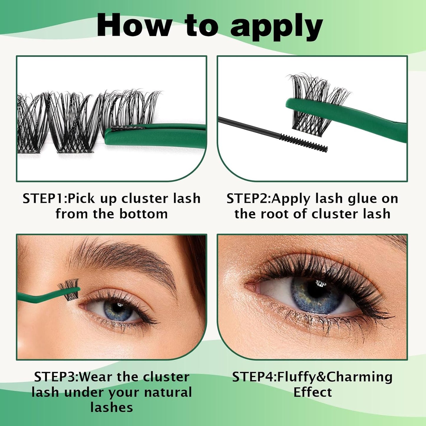 Lash Clusters 96pcs Individual Lashes C Curl 8-18MIX Eyelash Clusters KEYYOU Volume Wispy Lash Extension Soft&Comfortable Easy DIY at Home(Y01,C-8-18MIX)