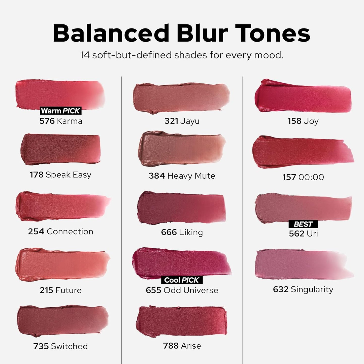 Unseen Blur Lip Tint Long-Lasting Stain, Blendable 3.2g (Liking, 3.2)