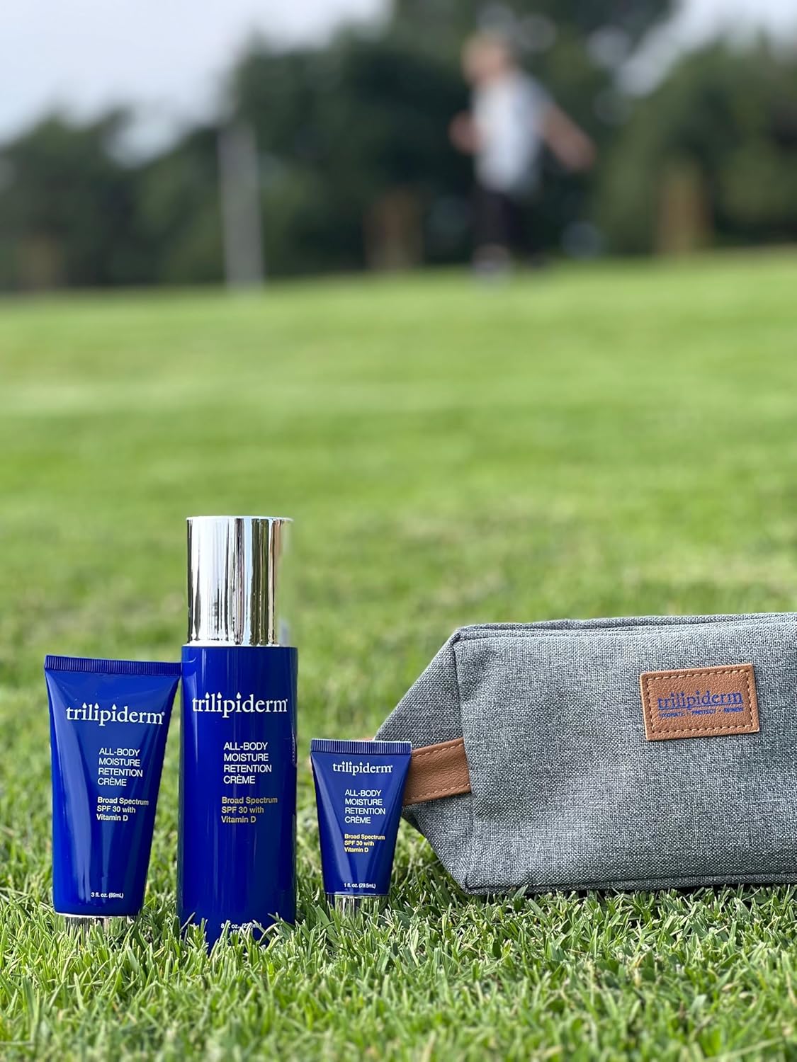 Trilipiderm All-Body Moisture Retention Crème with SPF 30, Vitamin D - 8oz Airless Pump Sunscreen