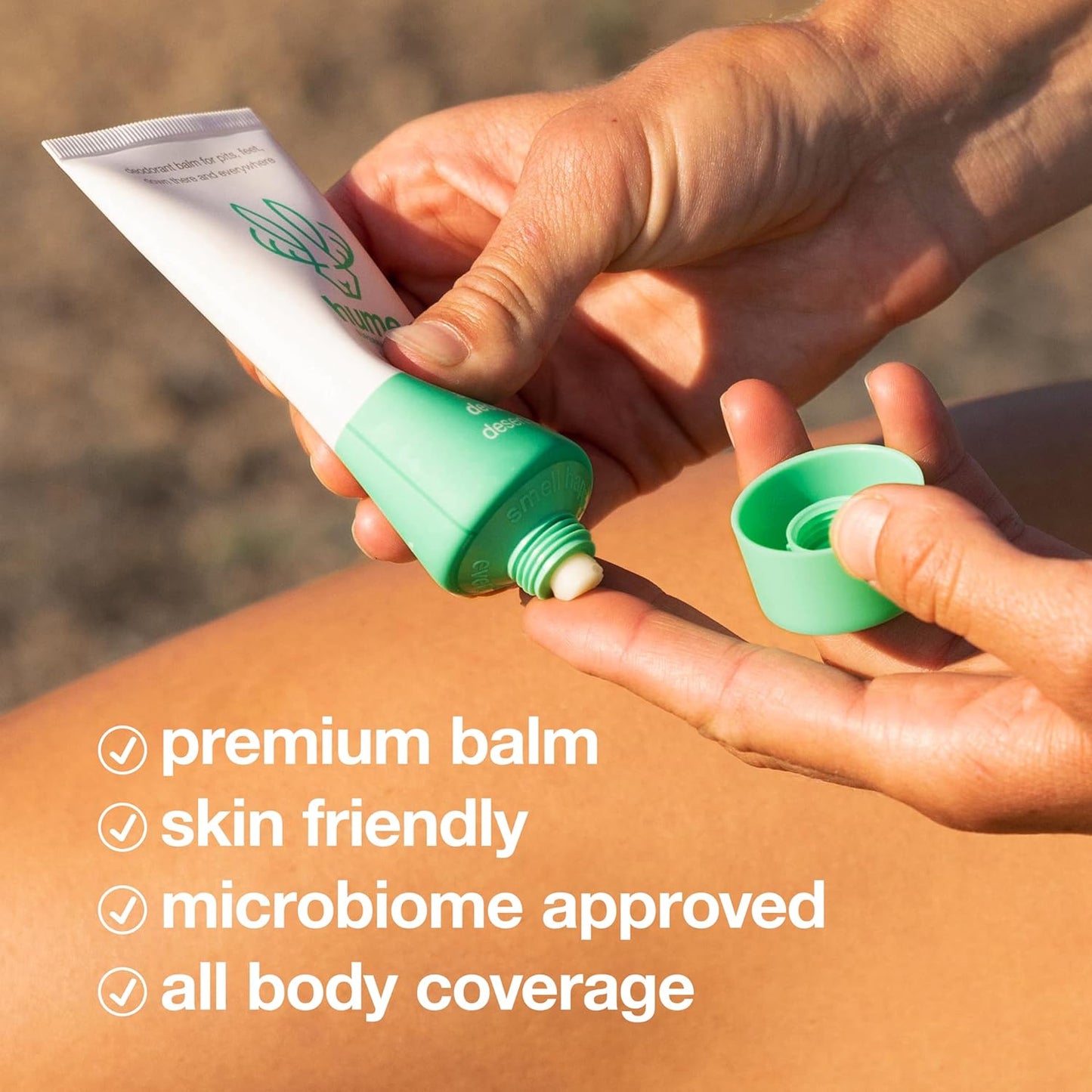 Hume Supernatural Invisible Whole Body Deodorant Balm - Full Body Protection - Aluminum Free, No Baking Soda - Anti-Chafing Odor Control - Clinically Tested on Sensitive Skin (Desert Bloom, 1-Pack)