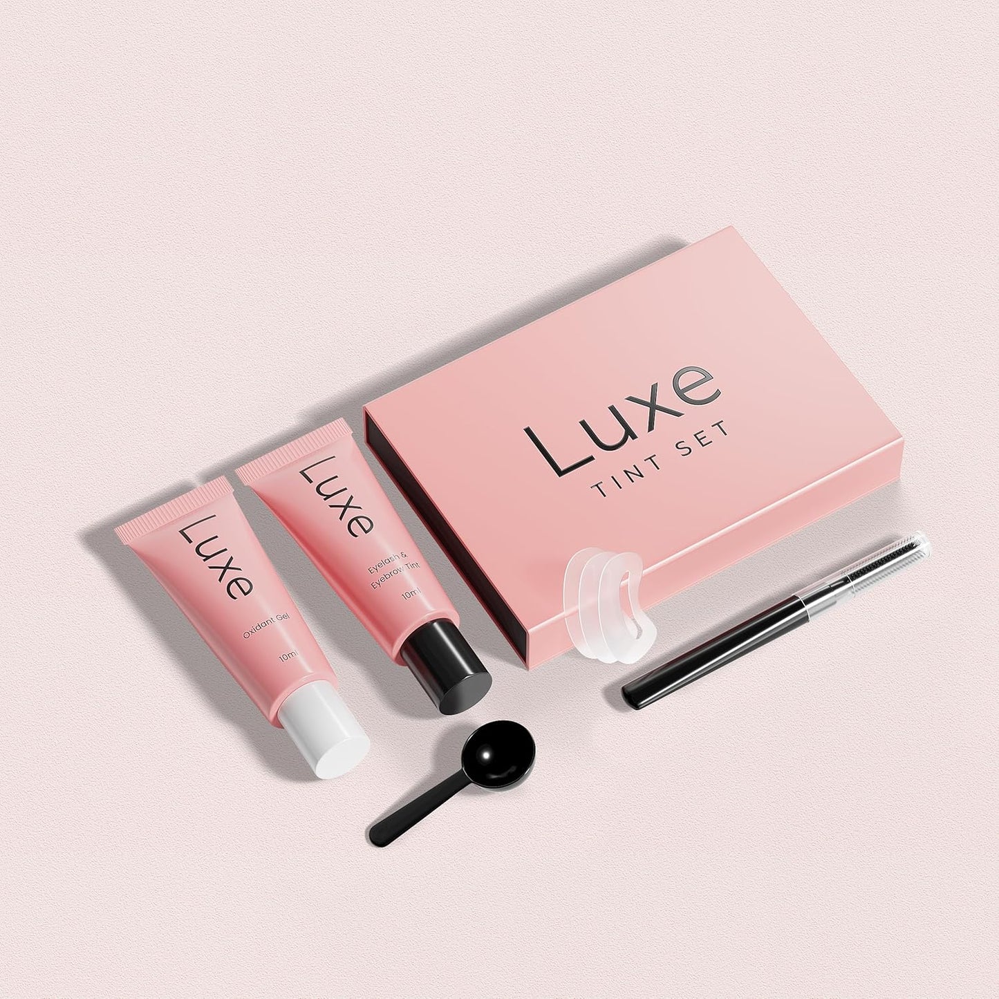 Luxe Cosmetics - Brown Color Set for Lashes and Brows - Long Lasting Temporary Color (Up to 4 Weeks) - Vegan & Cruelty-Free - for Salon & Home Use