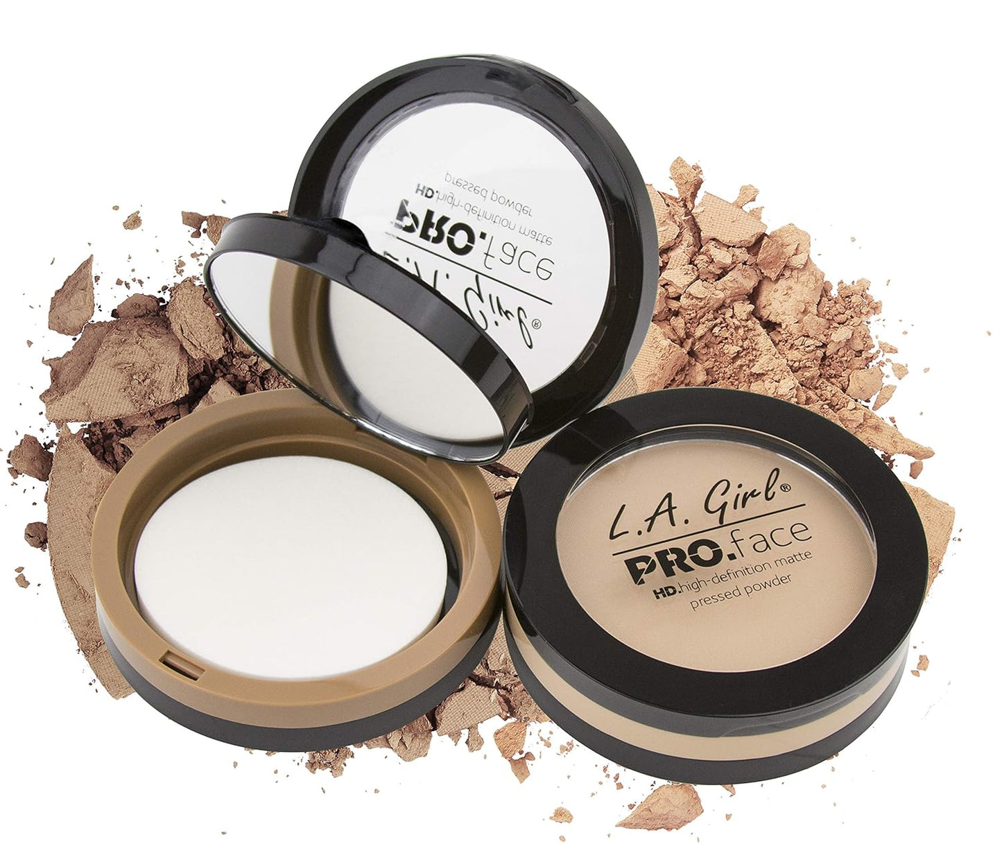 L.A. Girl Pro Face HD Matte Pressed Powder, Cocoa, 0.25 Ounce (Pack of 3) (GPP615)