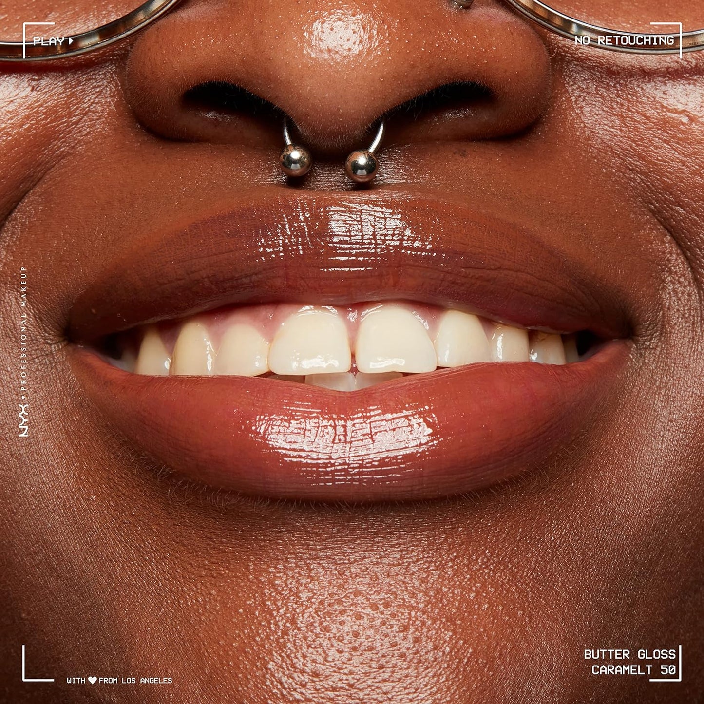 NYX PROFESSIONAL MAKEUP Butter Gloss Brown Sugar, Non-Sticky Lip Gloss - Caramelt (Medium Brown) (Pack of 2)