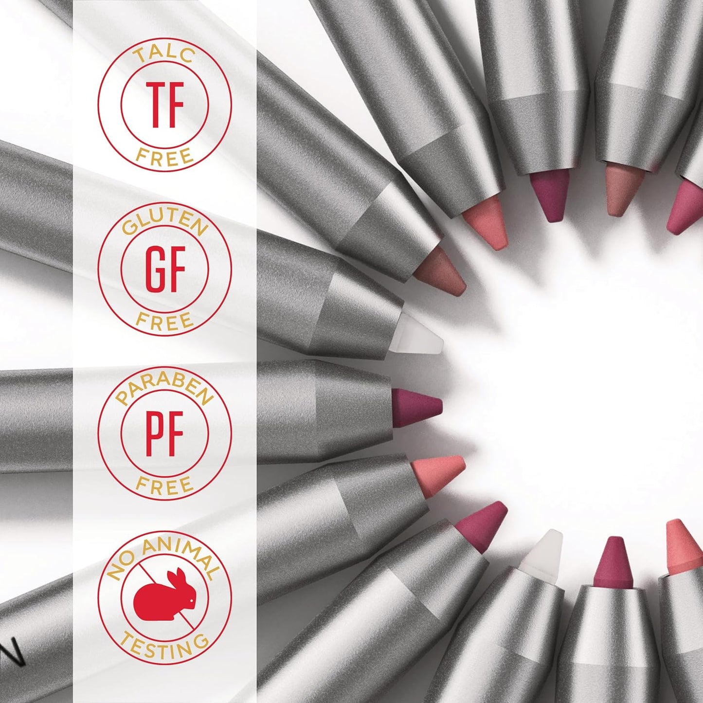 Mirabella Line & Define Lip Definer Lip Pencil, Smoothing & Moisturizing Retractable Lip Liner with Long-Lasting & Ultra-Creamy Formula, Antioxidants Vitamin C & E, & Built-In Sharpener - Sassy