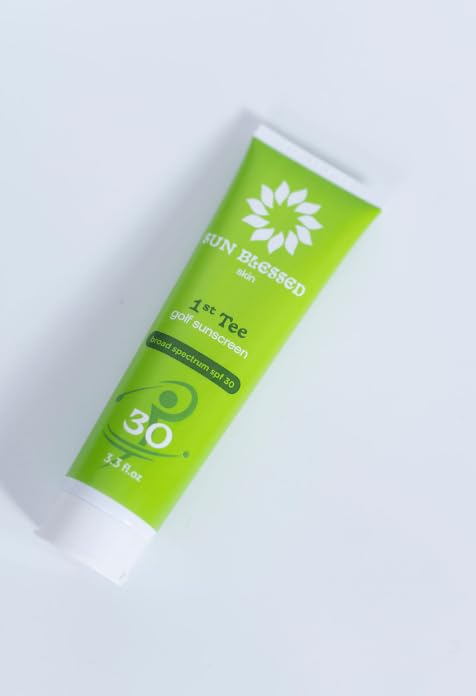 1st Tee Golf Sunscreen Lotion by Sun Blessed Skin, SPF 30 Odor Free, Lightweight and Grease Free Formula, Water and Sweat Resistant for all Skin Tones and Skin Types, 6.6 fl oz