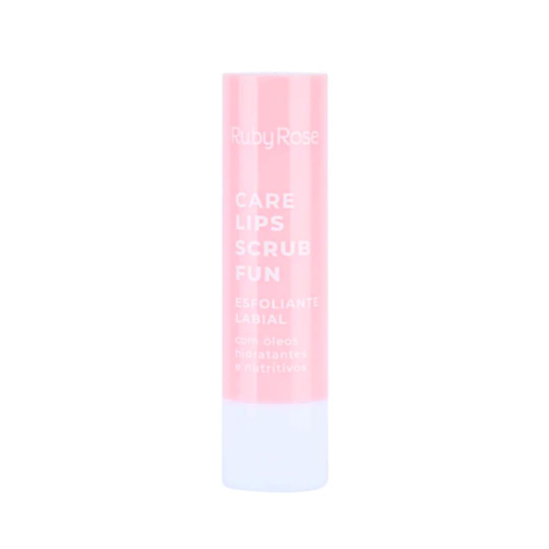RUBY ROSE COSMETICS - EXFOLIANTE LABIAL CARE LIPS FUN STRAWBERRY LOVE, exfoliante labial en barra, tiene aceites hidratantes y nutritivos!!