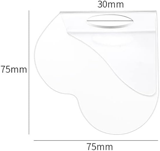 2 Pcs Clear Acrylic Nail Art Palettes Heart Shaped Nail Painting Plate Makeup Hand Palette Professional Cosmetic Mixing Palette for Beauty Salon