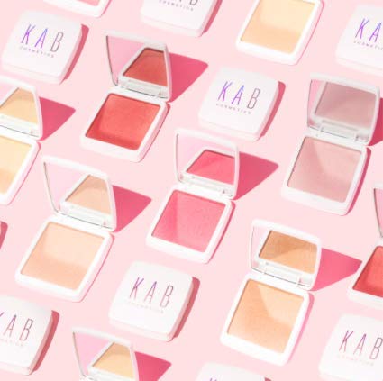 KAB Cosmetics - Pressed Powder - Ultra-Fine Pigment Shimmer Highlight Makeup in Hand-Picked Tones for All Skin Types – Cruelty-Free Face Highlighter for Poreless Look by KAB, French Kiss