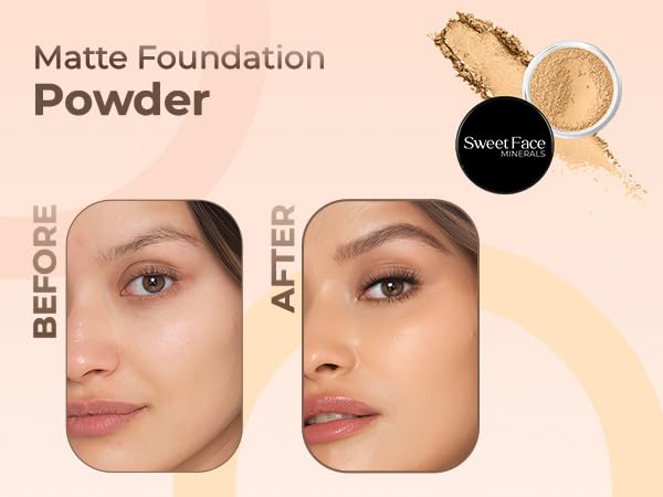 (1 Pound) (Deep Tan) Foundation Powder Refill By Sweet Face Minerals, Lightweight Mineral Loose Makeup Powder with SPF 20, Full Coverage Flawless Finish, Talc-free, Cruelty-Free, Refillable Pouch