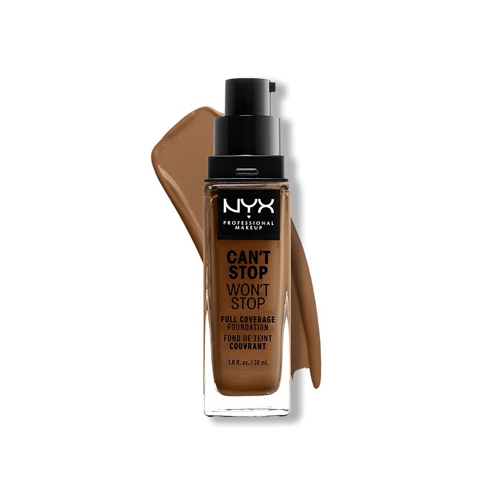 NYX PROFESSIONAL MAKEUP Can't Stop Won't Stop Foundation, 24h Full Coverage Matte Finish - Sienna