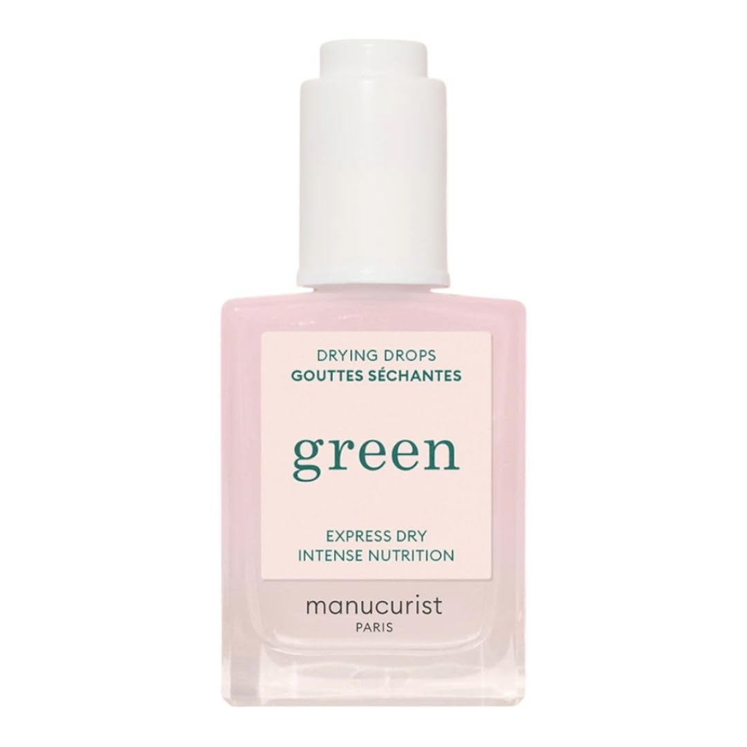 Manucurist Green Nail Polish Drying Drops - Fast Dry Nail Polish - Halves Drying Time - Nourishing Nail Care - 49.5% bio-sourced - Nail OIl - Cuticle Oil for Nails - Green System Compatible 0.5 Fl Oz