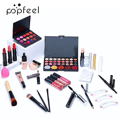 Makeup Sets For Women Brush Sets(Eyeshadow,Primer,Concealer,lipstick,lipgloss,Eyeliner,Eyebrow,Makeup brushe,Mascara &more) (27 sets A)