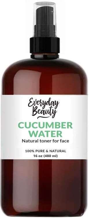Cucumber Hydrosol Facial Toner - 16 oz All Natural Hydrating Spray Mist for Face and Hair - 100% All Natural Cucumber Water Hydrosol with Fine Mist Cap
