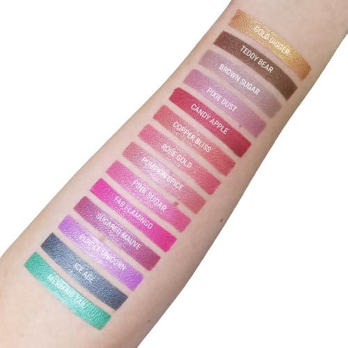 Aromi Metallic Liquid Lipstick | Chocolate Brown, Mahogany Bronze, Shimmery Finish, Vegan, Cruelty-free, Long-Lasting, Waterproof, Handmade (Teddy Bear)