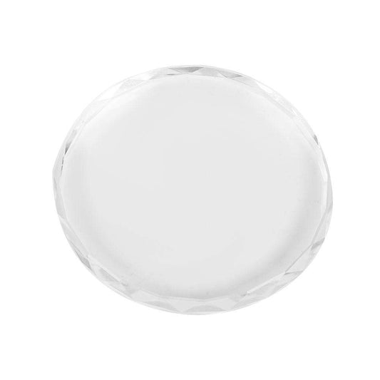 Nail Art Palette, Lipstick Palette, Transparent Glass Nail Art Palette Paint Drawing Color Pigment Dish Manicure DIY Tool(Round Glass)