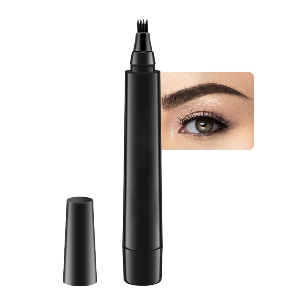 Eyebrow Ink Pencil by Brow Stylist -Micro 4 Point Brow Pen Lift & Snatch Eyebrow Pen Kits,Long-Lasting Waterproof Natural Eyebrow Hair (B-1Pc 05# Black)