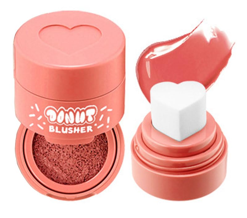 Stamp Liquid Blush Stamp Blush with Heart Shaped Applicator Natural Long Lasting Blush, Light and Airy Makeup for Women (1)