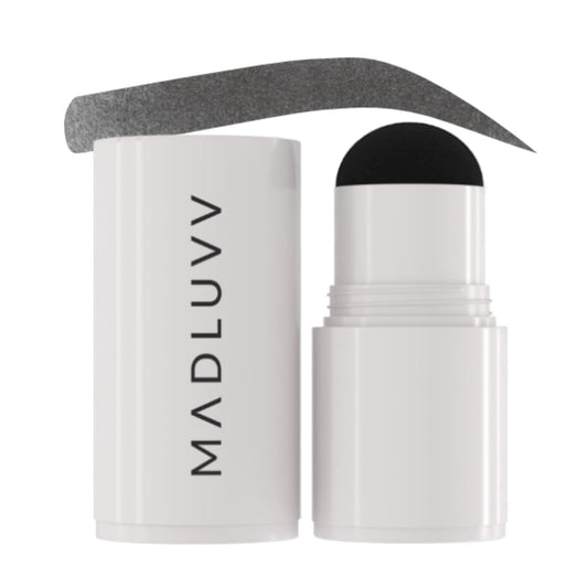MADLUVV Brow Stamp Refill* - Color Stamp for Brows & Root Touch Up for Women & Men, Instantly Conceal Hair Loss, Grey Hair, Thinning Hair with Stain-Proof/Smudge-Proof Powder Formula (Nearly Black)