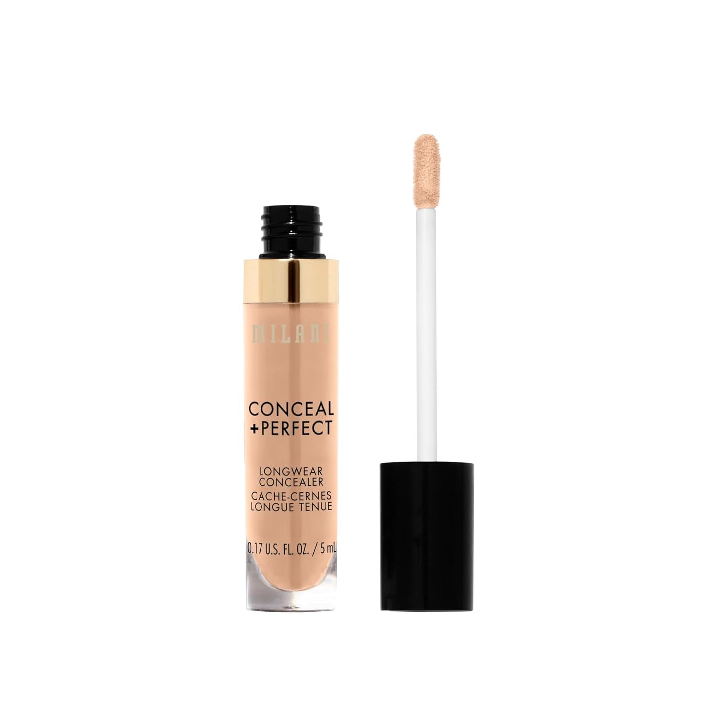 Milani Conceal + Perfect Longwear Concealer - Medium Beige (0.17 Fl. Oz.) Vegan, Cruelty-Free Liquid Concealer - Cover Dark Circles, Blemishes & Skin Imperfections for Long-Lasting Wear