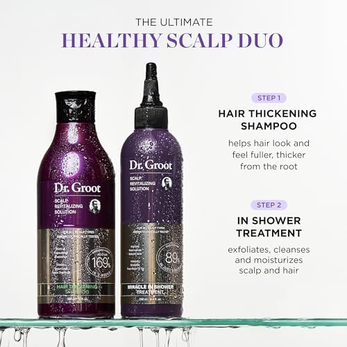 Dr. Groot Hair Thickening Shampoo, Korean Hair Care with Biotin, Rosemary Oil to Help Volumize Thinning, Damaged Hair, Hydrate Hair and Scalp, Biotin Shampoo, Scalp Revitalizing Solution