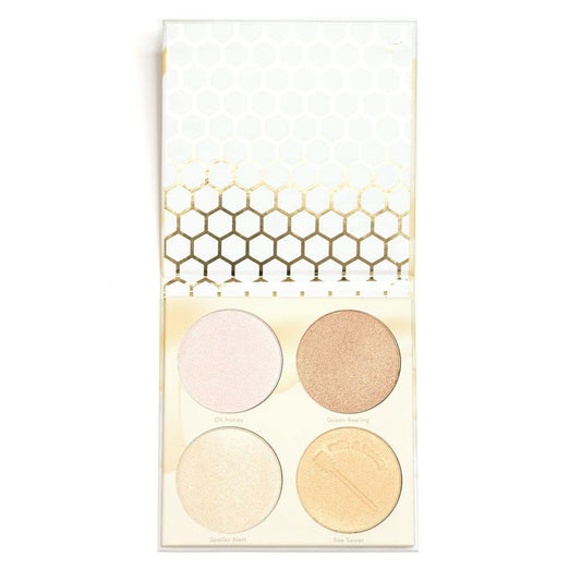 Beauty Bakerie Milk & Honey Highlighter Makeup Palette, Shimmer Highlighter for a Natural Glow, 4 Shades
