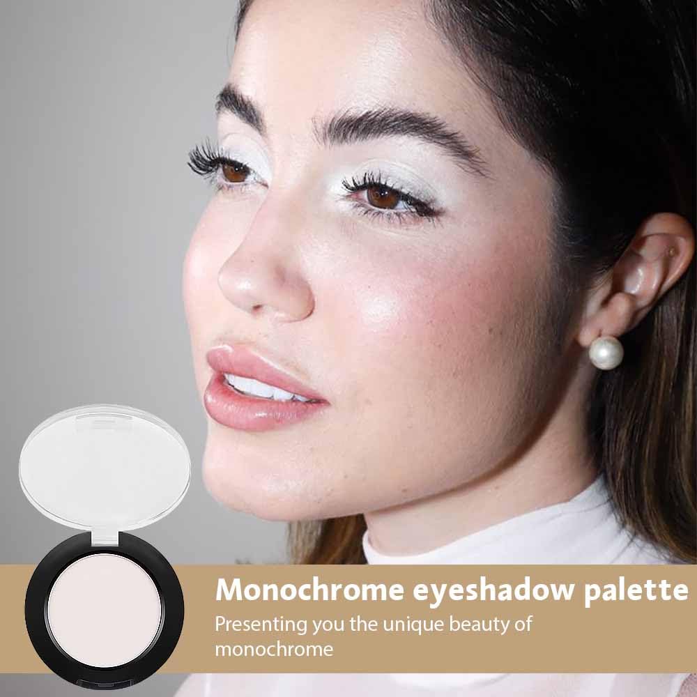 Single Nude White Matte Eyeshadow,Monochrome Eye Shadow,Apply Makeup Easily,Matte Pressed Powder Single Eyeshadow,24 Hour Eye Makeup Longwear Waterproof