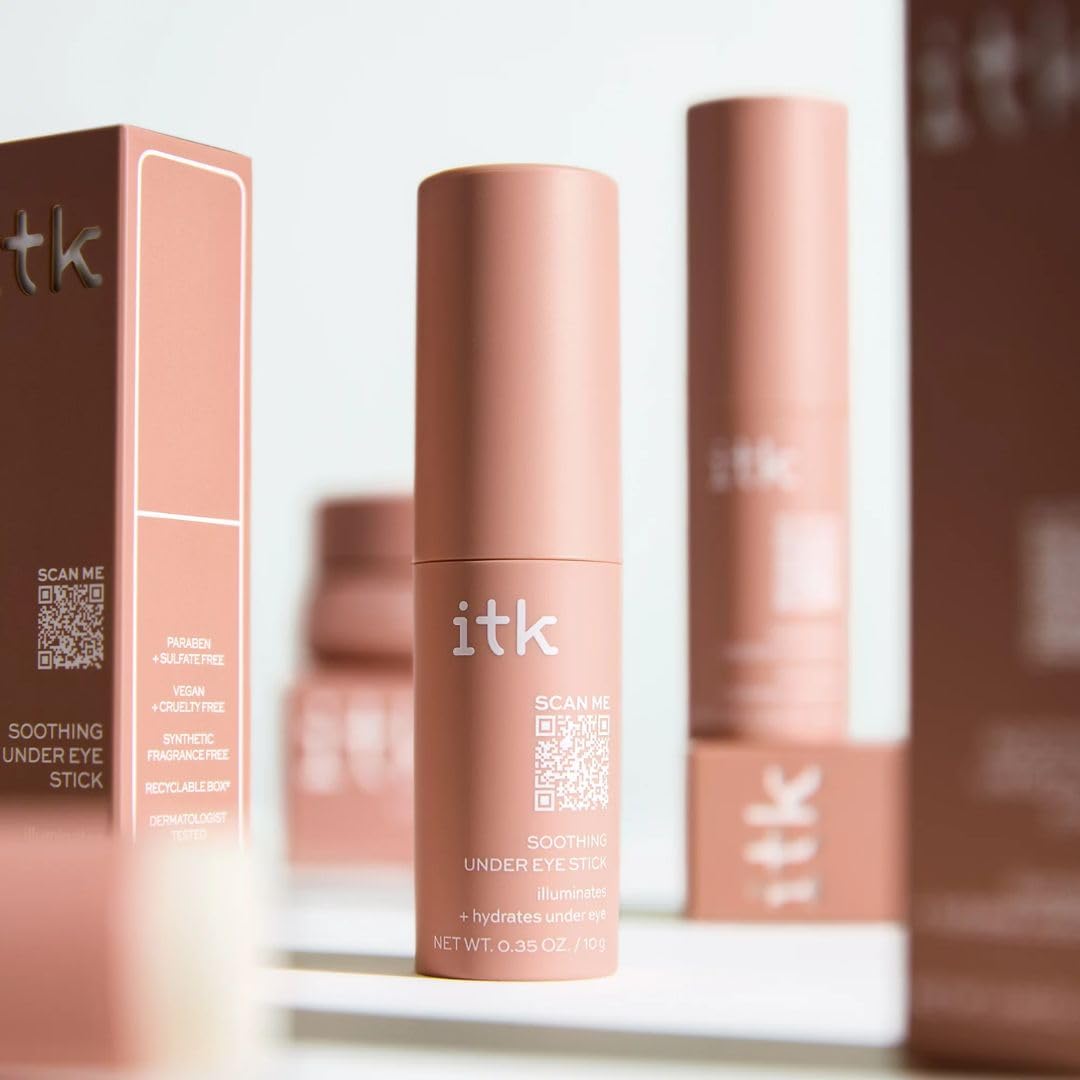 Skincare Caffeine + Aloe Vera Under Eye Stick Serum For Dark Circles - Anti Aging Moisturizer for Fine Lines + Wrinkles - Calms Redness - Hydrate, Brighten + Soothe Puffy Eyes